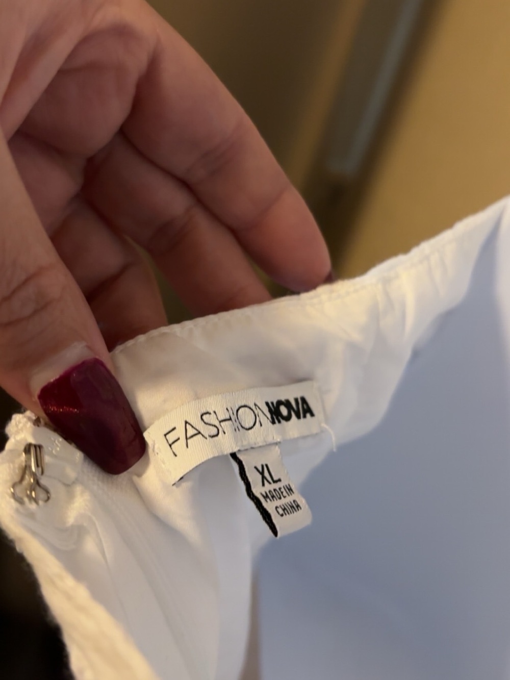 Fashion Nova over the shoulder mini dress